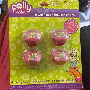 Mattel Polly Pocket Pink Glow In The Dark Jewel Rings Party Favors